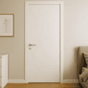 Economical WPC Door with Abstract Line Pattern - Image 2