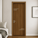 Economical WPC Door with Dual Accent Strip Design - Image 2