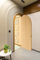 Arched Top WPC Door with Vertical Groove Panels - Image 2