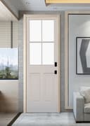 Premium WPC Door with Four-Panel Glass Top - Image 2