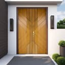 Premium WPC Door with Geometric Groove Design - Image 2