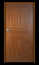 premium wpc panel door with curved groove design and natural wood grain finish