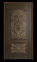 Premium WPC door with large ornamental floral pattern