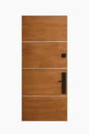 Premium WPC door with clean horizontal grooves and modern black handle