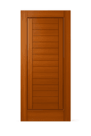 Premium WPC door with sleek horizontal slatted panel in the center