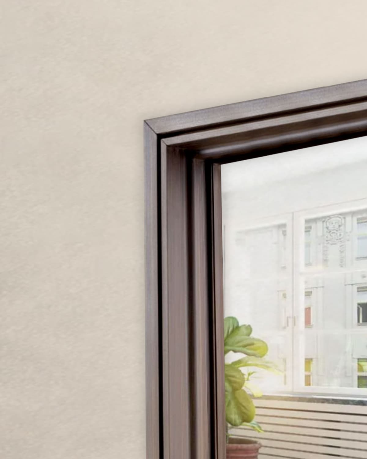 5.5-inch solid WPC door frame with thick profile and dense core for durability